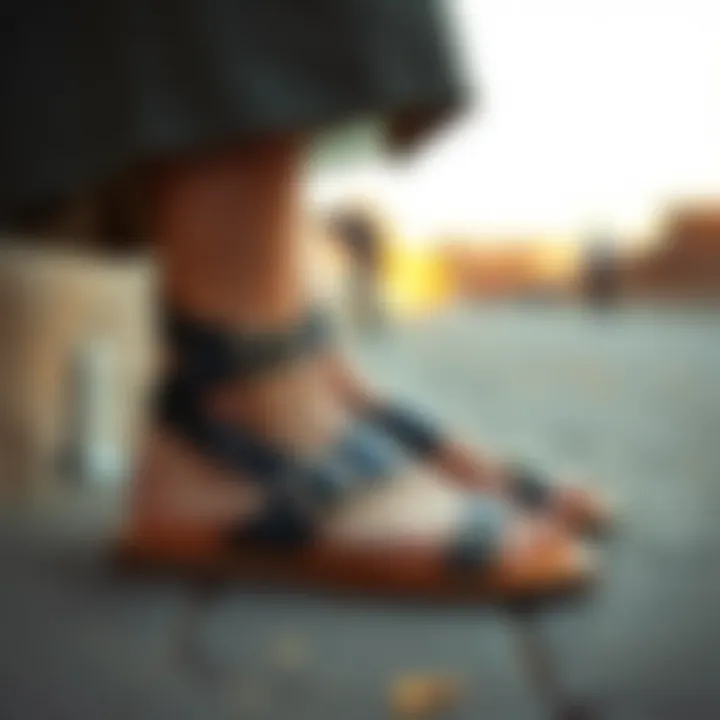 Historical significance of buckled flat sandals in fashion