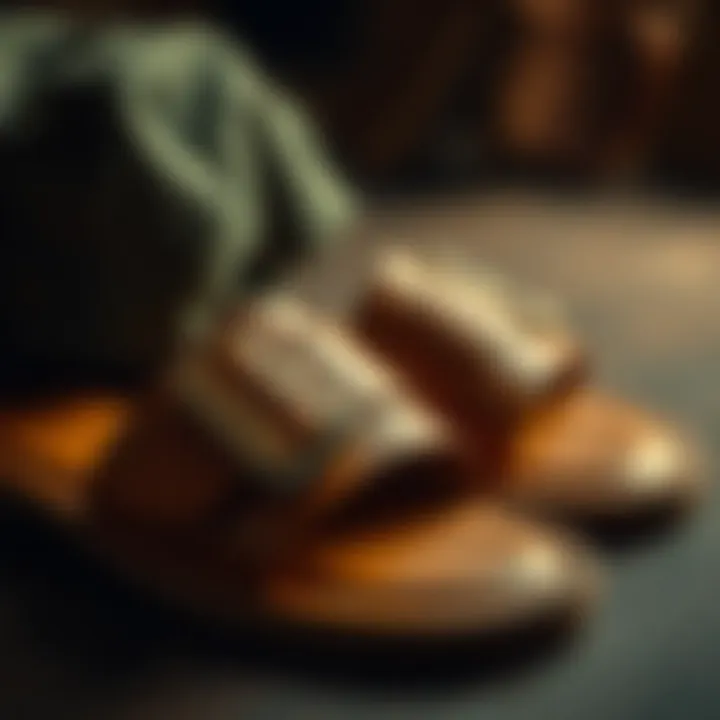 High-quality materials used in flat sandals with buckles