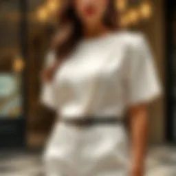 Elegant white blouse with sophisticated cut