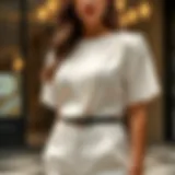 Sophisticated White Blouse Design Elegant white blouse with sophisticated cut