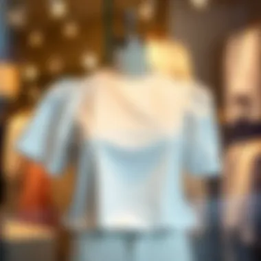 Stylish white top displayed on a model