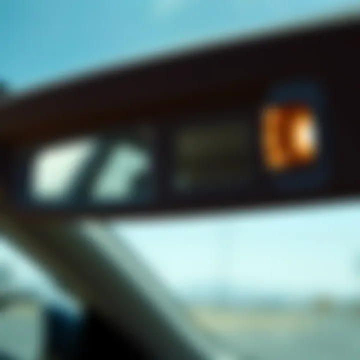 Close-up of the materials used in sun visor vanity mirrors