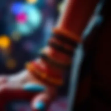 Symbolizing Personal Connections Through Matching Bracelets A vibrant collection of matching bracelets symbolizing strong personal connections.