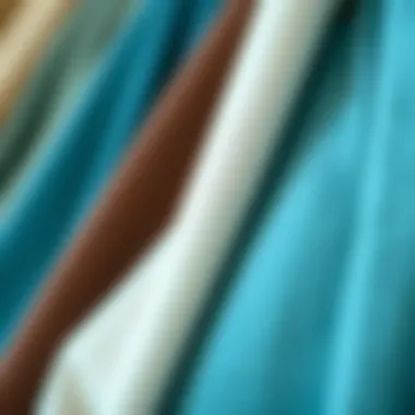 Fabric Choices for High Neck Tank Dress Close-up of different fabric textures for high neck tank dresses