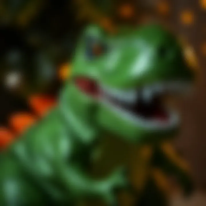 Durable Material of Inflatable T-Rex Outfit Close-up of the material used in an inflatable T-Rex outfit highlighting its durability