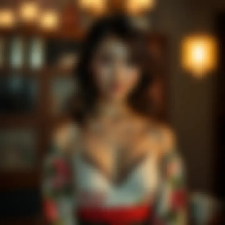 Modern styling of kimono lingerie