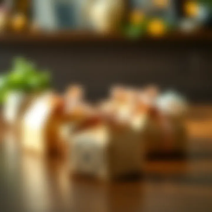 Creative Customization of Kraft Favor Boxes Customized kraft paper boxes showcasing unique designs.