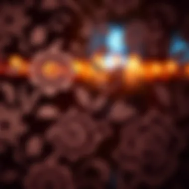 Elegant floral pattern created using large stencils