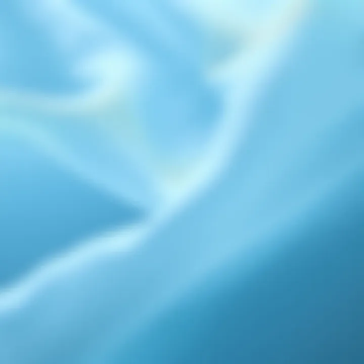 Close-up of light blue cheesecloth texture