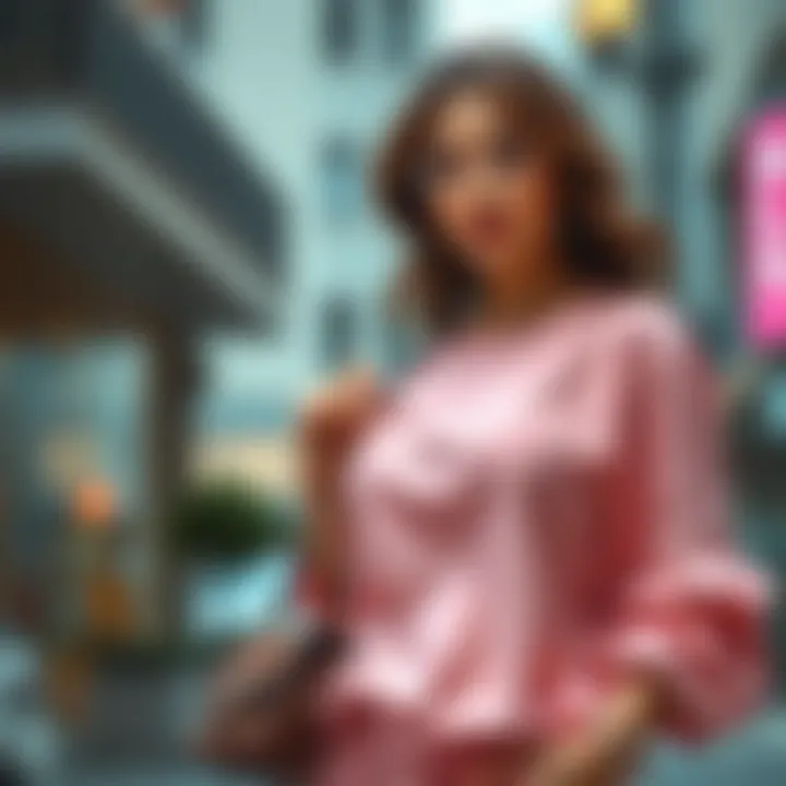 Fashionable Outfit with Light Pink Top Fashionable outfit featuring a light pink top and accessories