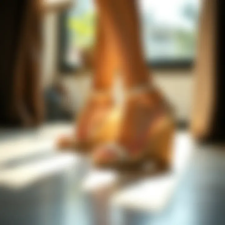 Sophisticated Low Heel Wedges Elegant low heel wedges in natural light