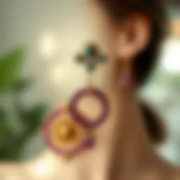 Elegant magnet earrings showcasing contemporary design