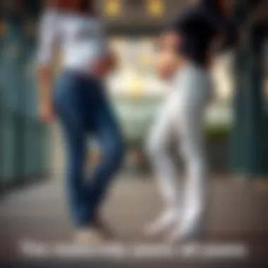 A side-by-side comparison of traditional vs adjustable waistband maternity jeans