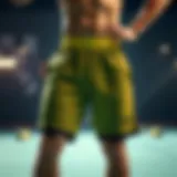 Dynamic training shorts showcasing breathable fabric