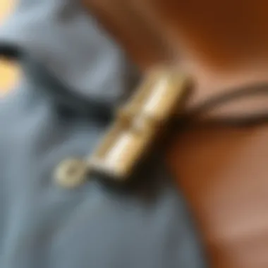 The Aesthetic Appeal of Metal Clips in Fashion Close-up of a stylish metal clip embellishing a garment