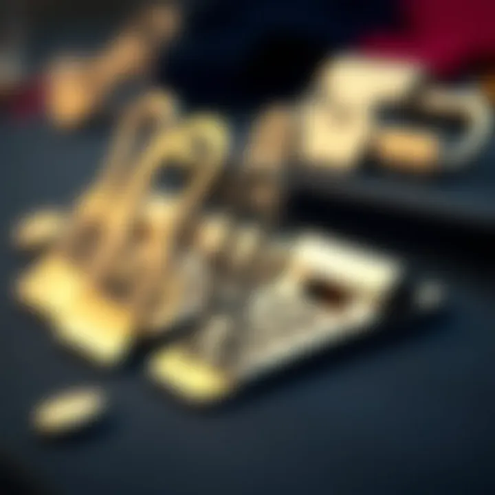 Variety of Metal Clips and Their Applications Different types of metal clips used in clothing design