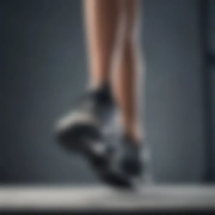 Athlete performing a lift wearing minimalist shoes, emphasizing performance benefits