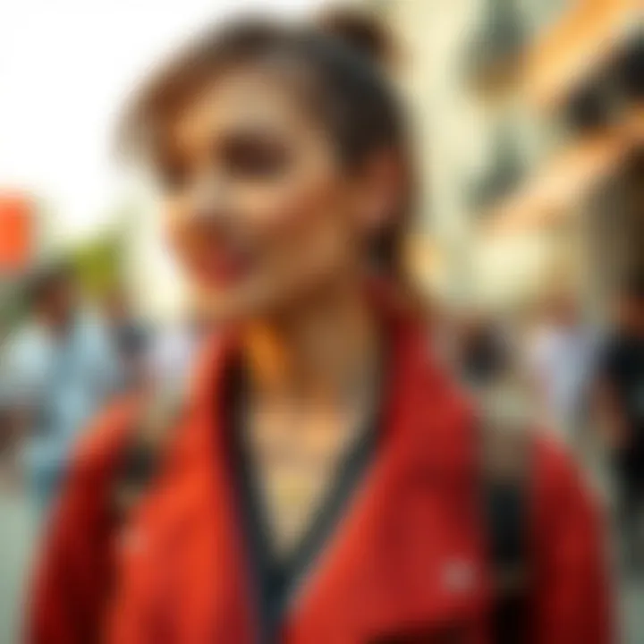 Fashion Statement with Miraculous Ladybug Earrings Stylish individual wearing Miraculous Ladybug earrings in a trendy outfit