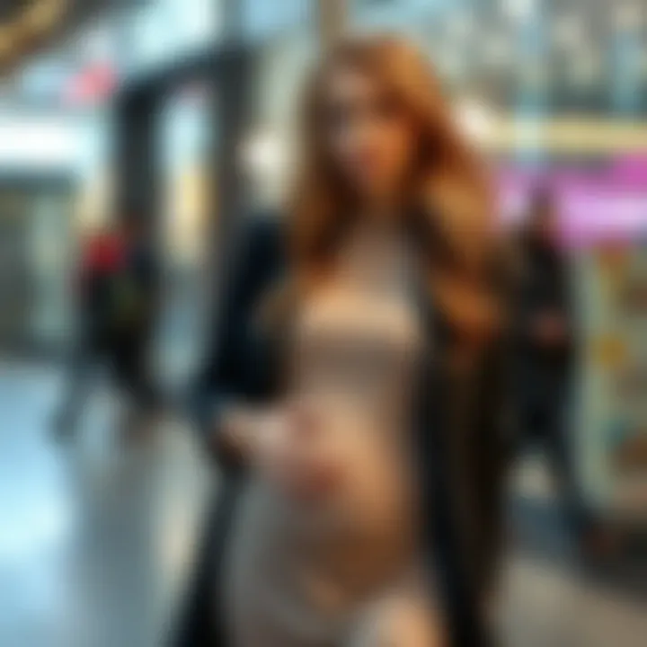 Chic Maternity Fashion Elegant maternity outfit showcasing modern style