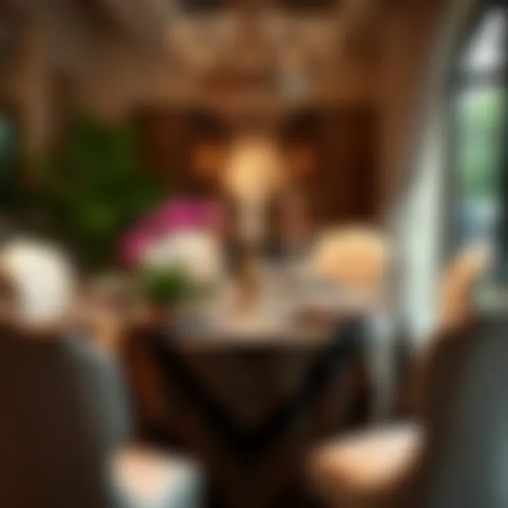 Elegant Dining with Moroccan Aesthetics Elegant dining setup featuring Moroccan table runner