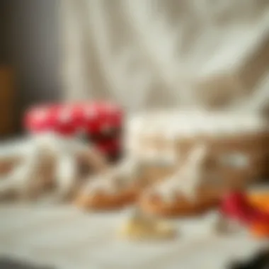 A collection of newborn barefoot sandals made from various materials displayed artistically