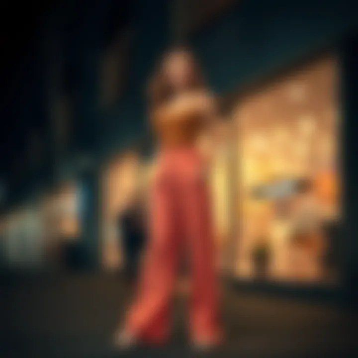 Chic Styling with Ombre Wide Legs Stylish outfit pairing ombre wide leg pants with a chic top