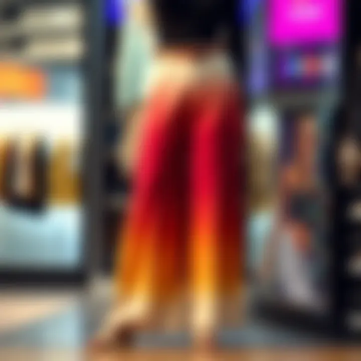 Trendy Ombre Wide Leg Fashion Trendy ombre wide leg pants displayed in a fashion setting