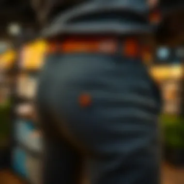 Adjusting Comfort with Button Extensions Demonstration of adjusting pants using a button extension