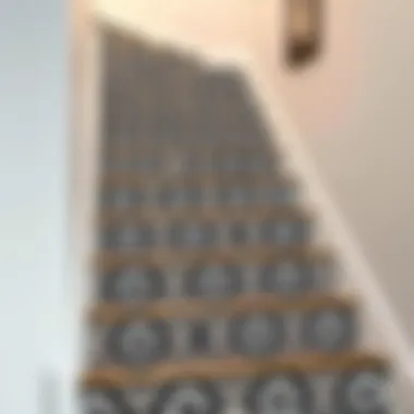 Intricate Patterns in Stair Covers Elegant peel and stick stair cover showcasing intricate patterns