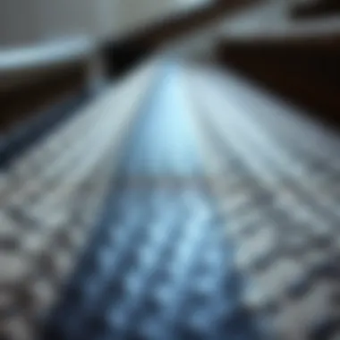 Textured Materials for Enhanced Grip Close-up of textured material used for stair coverings