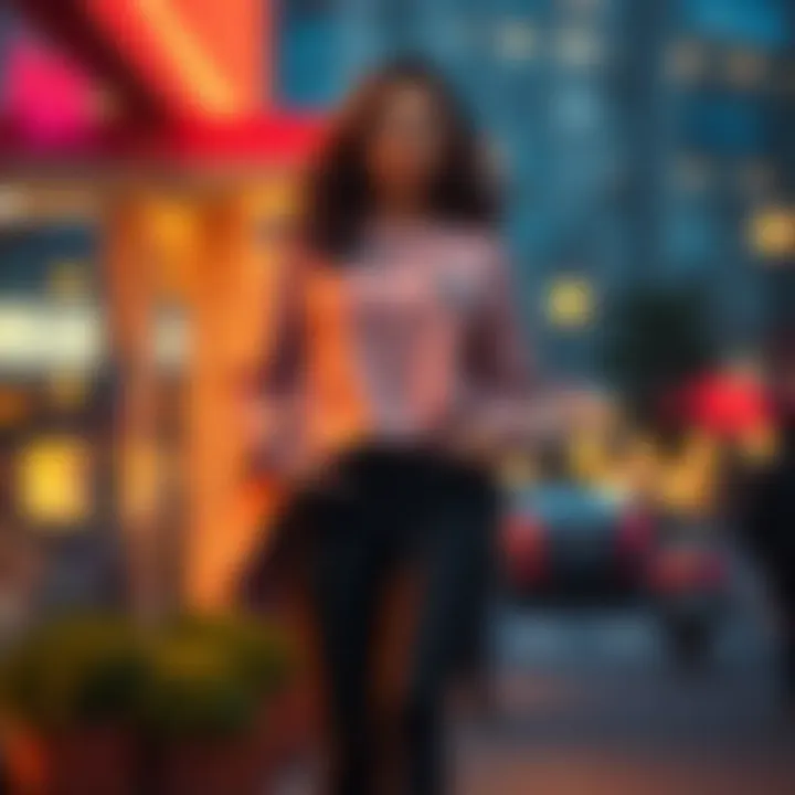 A stylish outfit featuring petite XL leggings paired with casual wear