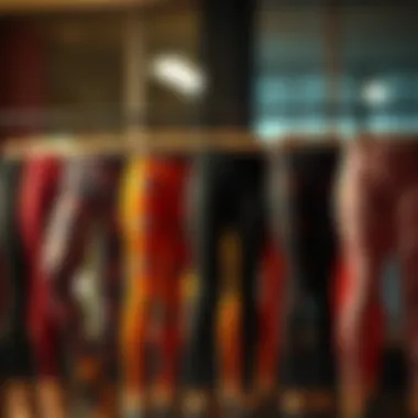 A variety of petite XL leggings displayed in different colors and patterns