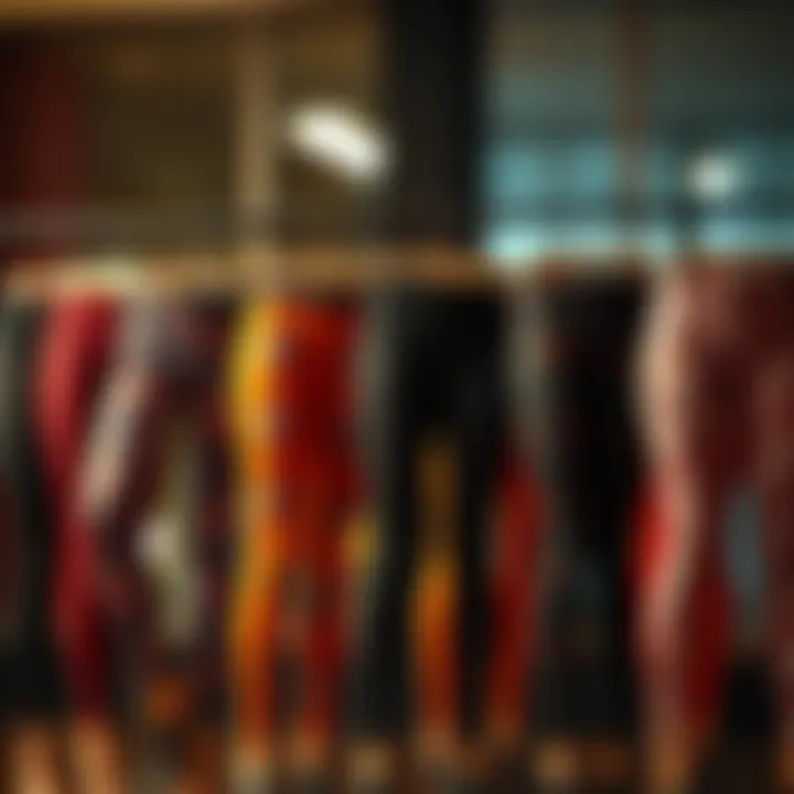 A variety of petite XL leggings displayed in different colors and patterns