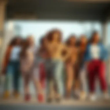 Celebrating Diversity in Plus Size Plaid Fashion A group of plus size individuals confidently wearing plaid pants in various styles and settings, celebrating diversity.