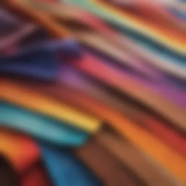Colorful fabric swatches for plus size dresses