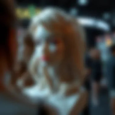 A demonstration of various styling techniques for realistic wigs on a mannequin