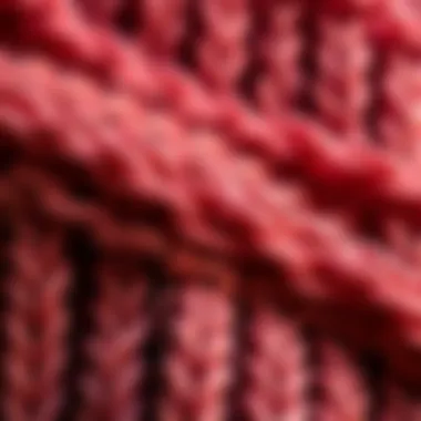 Textural Details of High-Quality Yarn Close-up of luxurious yarn used in knitted sweaters