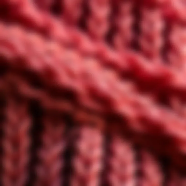 Textural Details of High-Quality Yarn Close-up of luxurious yarn used in knitted sweaters