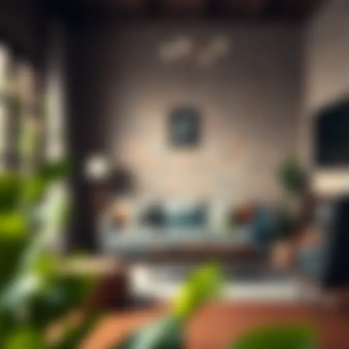 Living Space Enriched with Rustic Red Brick Wallpaper Living space enhanced by rustic red brick wallpaper