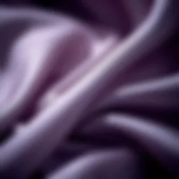 A close-up view of silk ivy fabric showcasing its luxurious texture and sheen