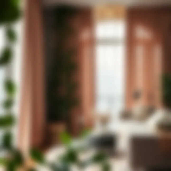 Silk Ivy in Interior Design An interior setting featuring silk ivy curtains, complementing modern decor