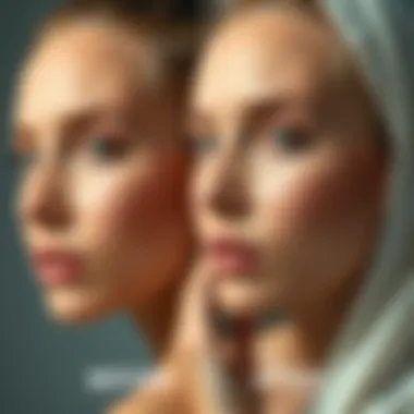 Before and After Skin Comparison Comparison of skin before and after using the Silk Touch Up face razor