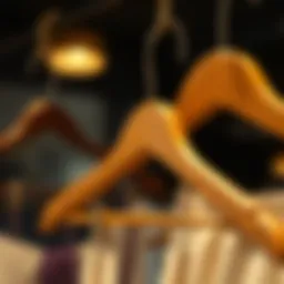 Elegant wooden skirt hanger showcasing a classic design