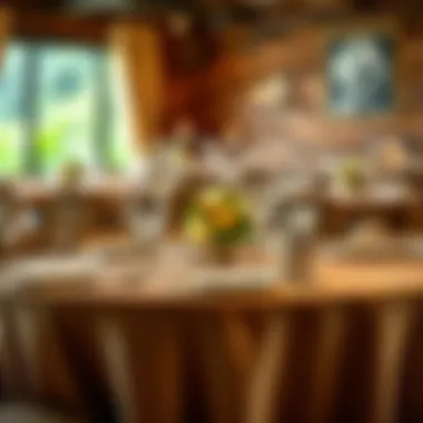 A rustic wood tablecloth paired with elegant tableware for a formal event