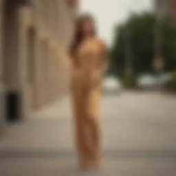 Elegant tall jumpsuit styled for casual outings