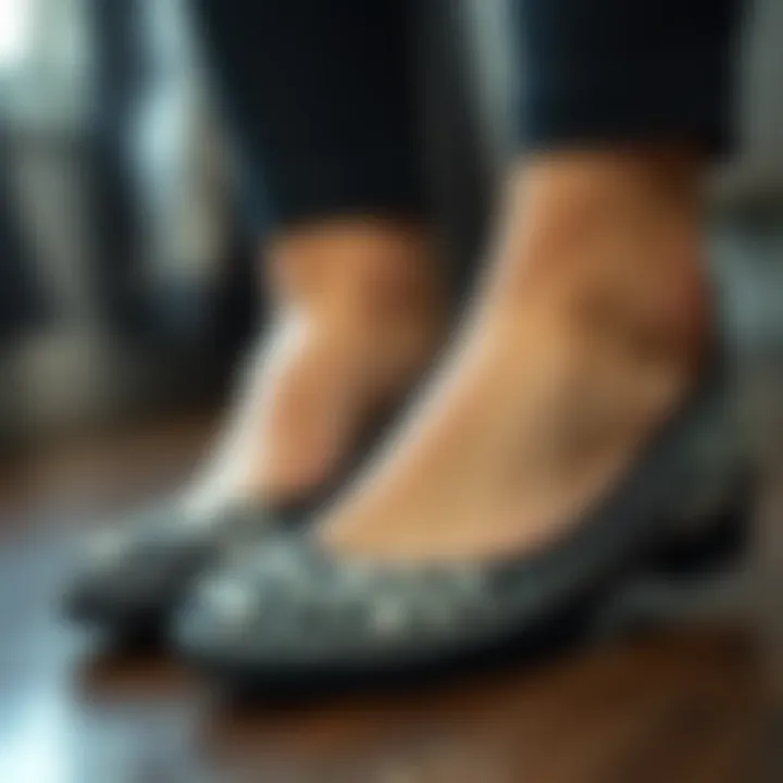 Care essentials for maintaining the luster of black flats adorned with rhinestones