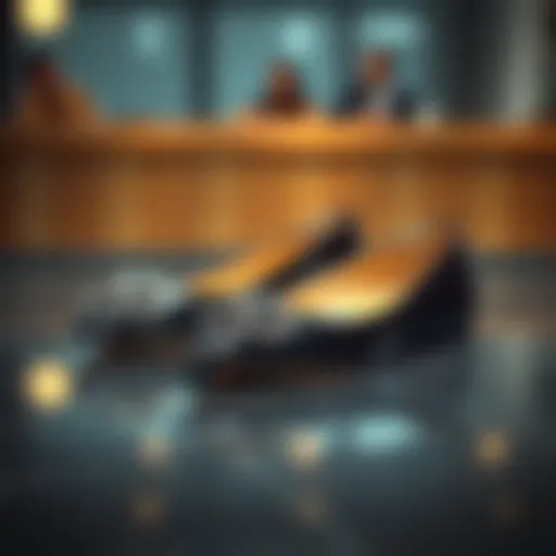 Elegant black flats with rhinestones on a polished surface