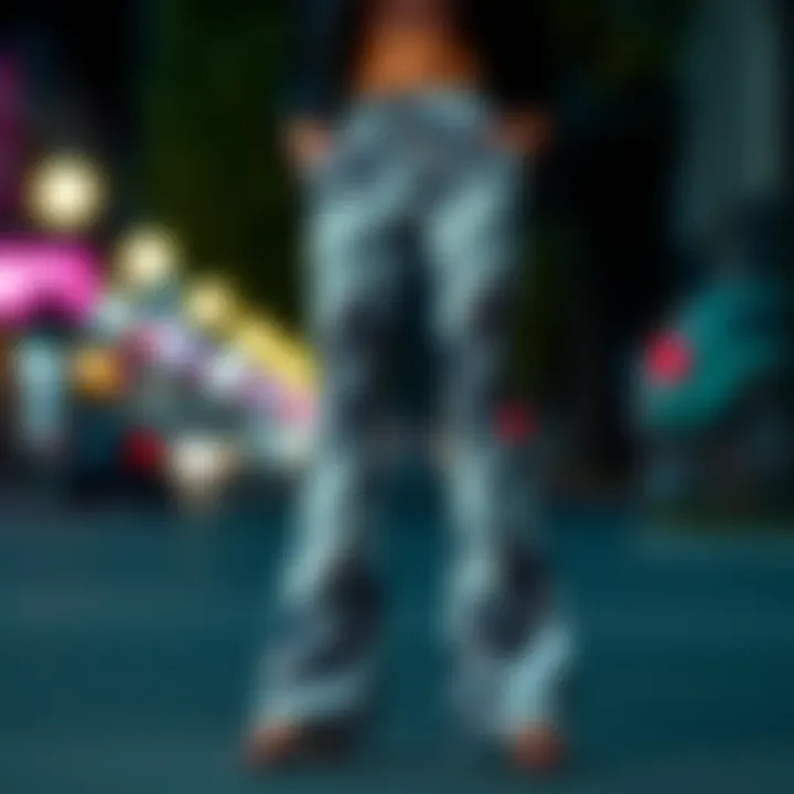 Exploring the Allure of Marble Print Flare Pants Introduction