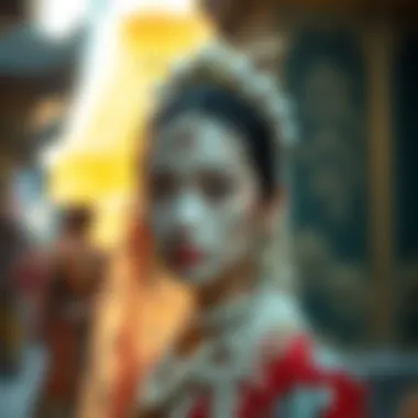 Cultural Significance of Pearl Face Jewels Artistic representation of pearl face jewels in cultural settings