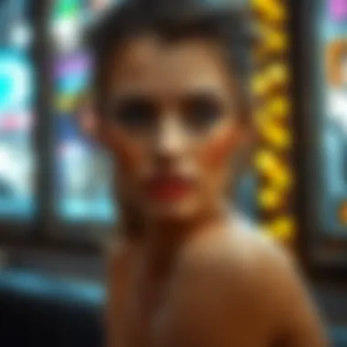 A creative display of various ways to style sparkly fishnets for different occasions